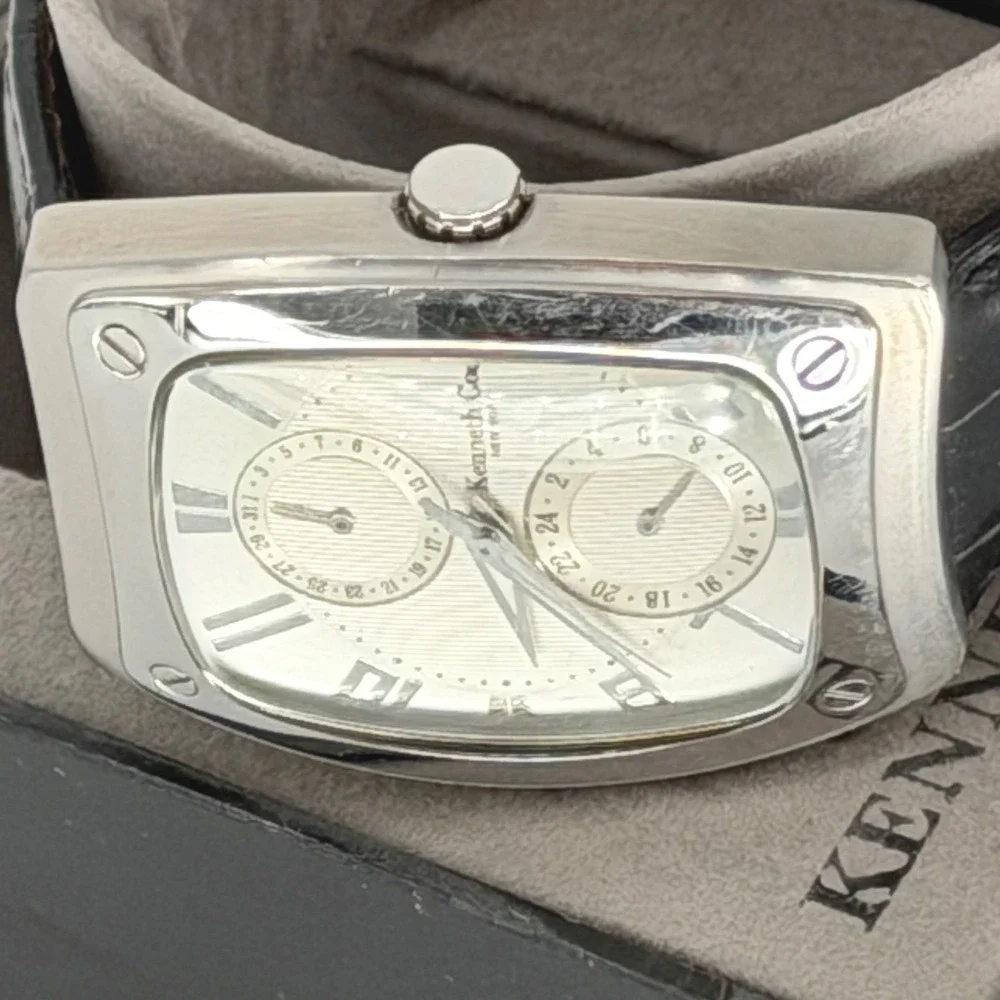 Kenneth Cole‎ New York Stainless Steel Leather Band Watch C275-04-KC1279 99-17